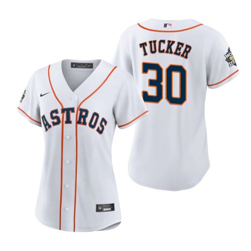 Women's Houston Astros Kyle Tucker 30 White 2022-23 World Series Jersey