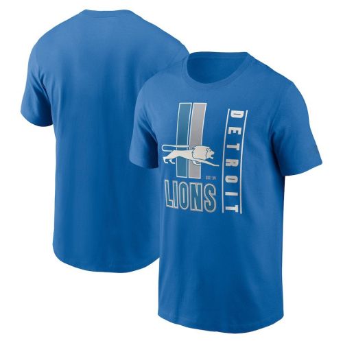 Detroit Lions Lockup Essential T-Shirt - Blue