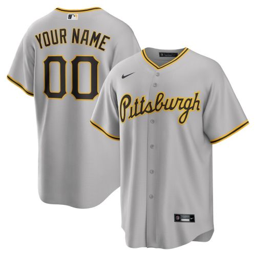 Pittsburgh Pirates Road Custom Men Jersey - Gray