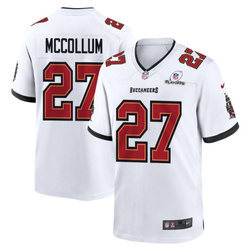 Zyon McCollum 27 Tampa Bay Buccaneers 2023 Playoffs Patch Game Men Jersey - White