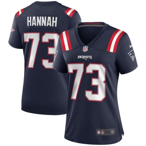 John Hannah 73 New England Patriots Women Game Retired Jersey - Navy