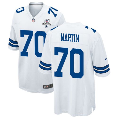 Zack Martin 70 Dallas Cowboys 2023 Playoffs Patch Game Men Jersey - White