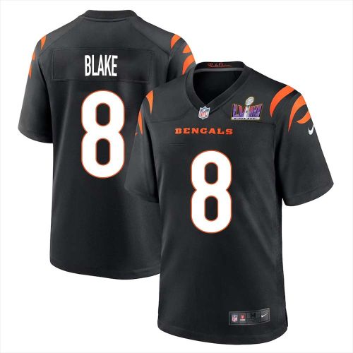 Jeff Blake 8 Cincinnati Bengals Super Bowl LVIII Men Home Limited Jersey - Black