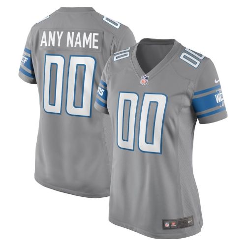 Detroit Lions Women Custom Alternate Game Jersey - Gray