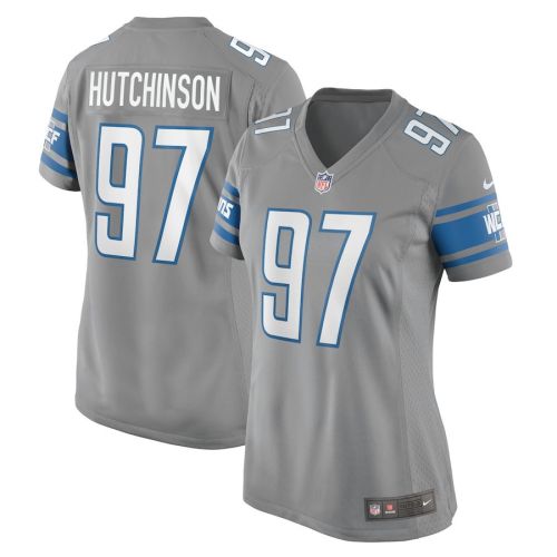 Aidan Hutchinson 97 Detroit Lions Women Game Jersey - Silver