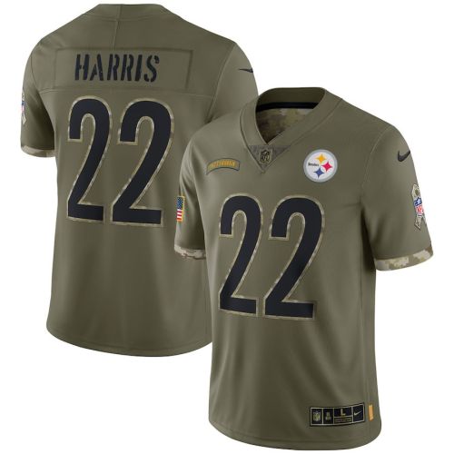 Najee Harris Pittsburgh Steelers 2022 Salute To Service Limited Jersey - Olive