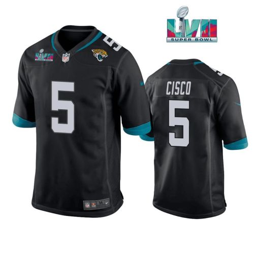 Andre Cisco 5 Jacksonville Jaguars Super Bowl LVII Super Bowl LVII Men Game Jersey- Black