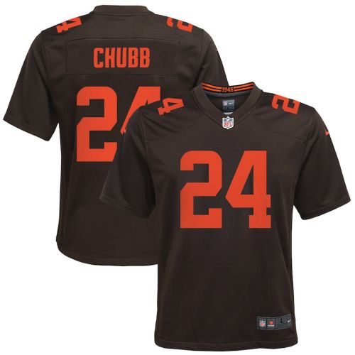 Nick Chubb 24 Cleveland Browns YOUTH Alternate Game Jersey - Brown