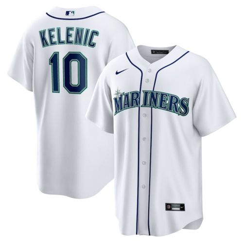 Jarred Kelenic 10 Seattle Mariners Home Men Jersey - White