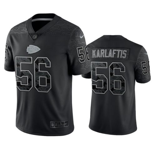 George Karlaftis 56 Kansas City Chiefs Black Reflective Limited Jersey - Men