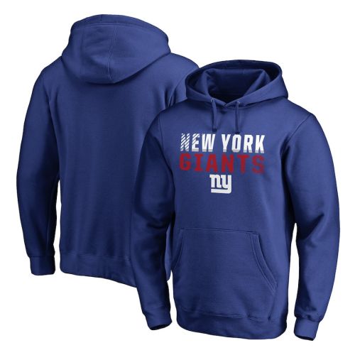 New York Giants Iconic Collection Fade Out Pullover Hoodie - Royal