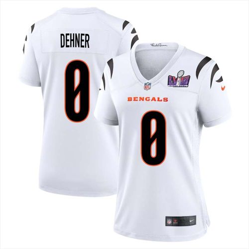 Paul Dehner 0 Cincinnati Bengals Super Bowl LVIII Women Away Limited Jersey - White