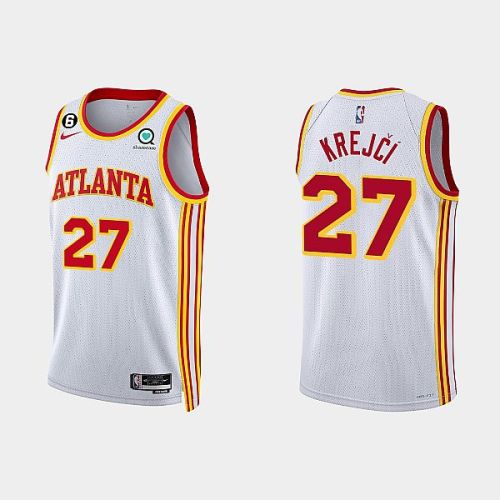 Atlanta Hawks Vit Krejci 27 2022-23 Association Edition White Men Jersey Swingman