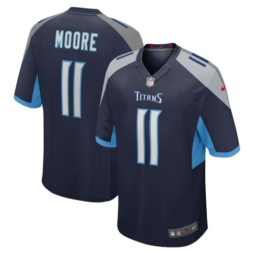 Chris Moore 11 Tennessee Titans Men Game Jersey - Navy