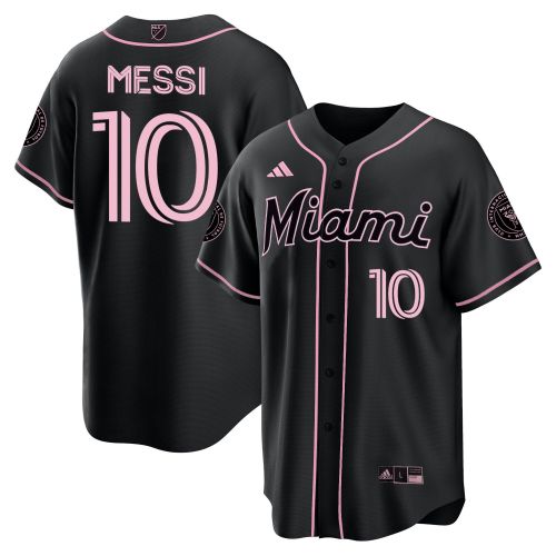 Lionel Messi Inter Miami Baseball Cool Base Jersey - Stitched Men Jersey - Pink/ Black