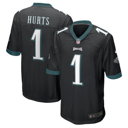 Jalen Hurts 1 Philadelphia Eagles Men Game Jersey - Black