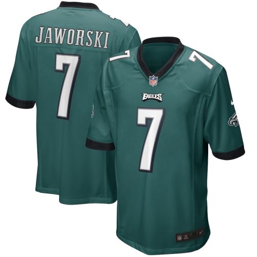 Ron Jaworski 7 Philadelphia Eagles Men Game Retired Jersey - Midnight Green