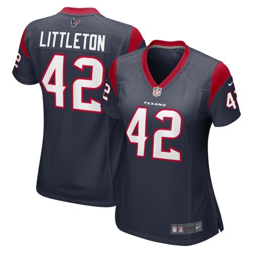 Cory Littleton 42 Houston Texans Women Team Color Jersey - Navy