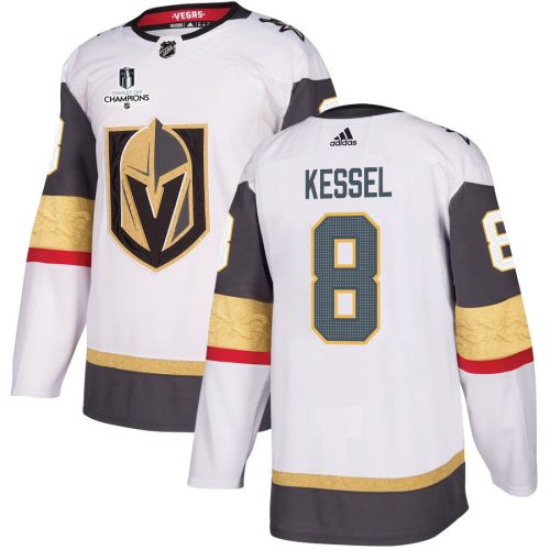 Phil Kessel 8 Vegas Golden Knights Stanley Cup 2023 Champions Patch Away Breakaway Men Jersey - White