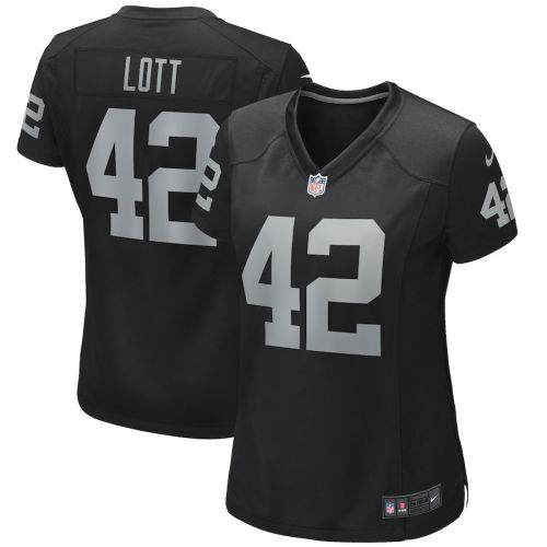 Ronnie Lott 42 Las Vegas Raiders Women Game Retired Jersey - Black