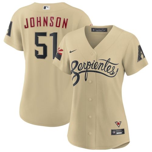 Randy Johnson 51 Arizona Diamondbacks Women's City Connect Player Jersey - Sand