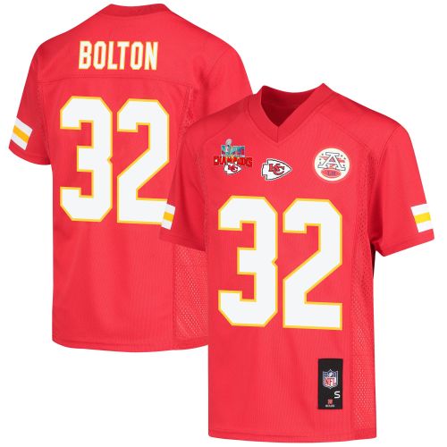 Nick Bolton 32 Kansas City Chiefs Super Bowl LVII Champions 3 Stars Youth Game Jersey - Red