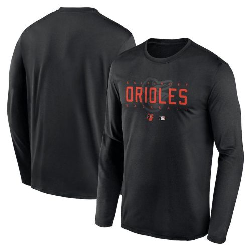 Baltimore Orioles Team Logo Legend Performance Long Sleeve T-Shirt - Black