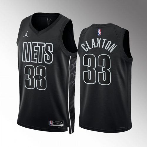 Nic Claxton 33 Brooklyn Nets Black 2022-23 Statement Edition Men Jersey Swingman