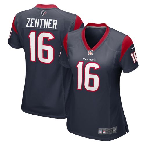 Ty Zentner 16 Houston Texans Women Team Game Jersey - Navy