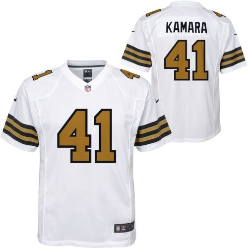 Alvin Kamara 41 New Orleans Saints YOUTH Game Jersey - White