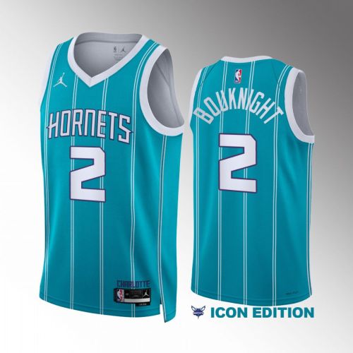 James Bouknight 2 Charlotte Hornets Teal Men Jersey 2022-23 Icon Edition Swingman