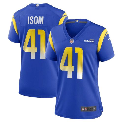 Dan Isom Los Angeles Rams Women's Game Player Jersey - Royal