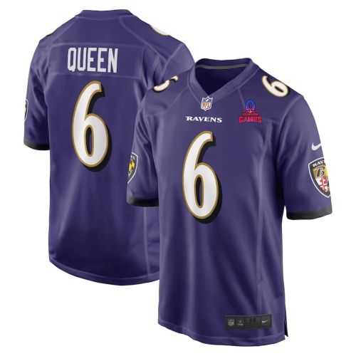 Patrick Queen 6 Baltimore Ravens 2024 Pro Bowl Patch Game Men Jersey - Purple