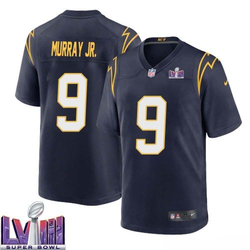 Kenneth Murray Jr. 9 Los Angeles Chargers Super Bowl LVIII Men Alternate Game Jersey - Navy