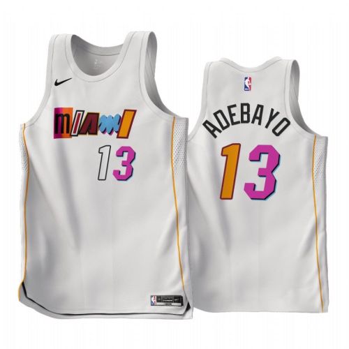 Miami Heat Bam Adebayo 2022-23 City Edition White 13 Jersey - Men Jersey