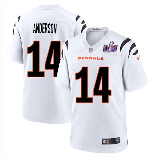 Ken Anderson 14 Cincinnati Bengals Super Bowl LVIII Men Away Limited Jersey - White