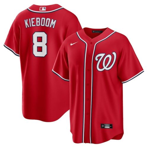 Carter Kieboom 8 Washington Nationals Alternate Player Name Jersey - Red