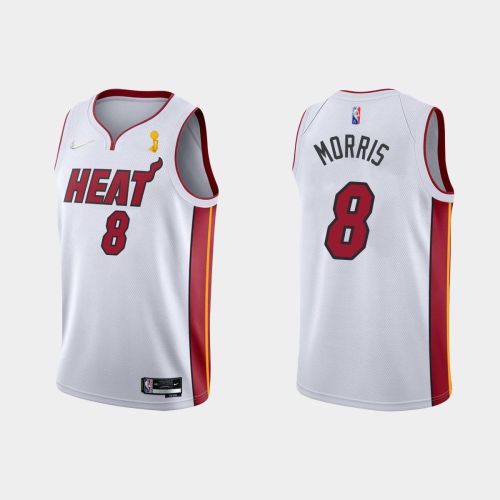 Miami Heat 8 Markieff Morris Champions Cup 2023 Patch White Jersey