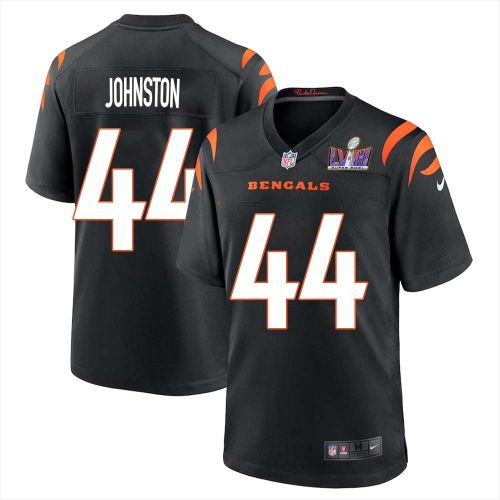 Clay Johnston 44 Cincinnati Bengals Super Bowl LVIII Men Home Limited Jersey - Black