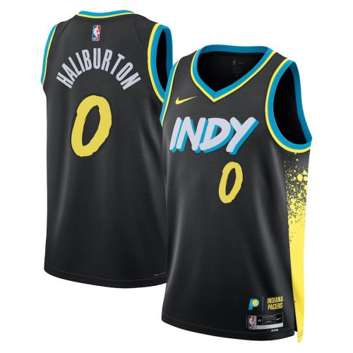 Tyrese Haliburton 0 Indiana Pacers 2023/24 City Edition Swingman Jersey - Black