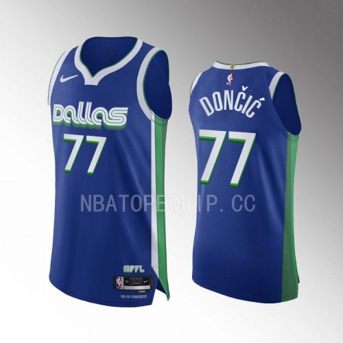 Luka Doncic 77 Dallas Mavericks 2022-23 City Edition Jersey Blue