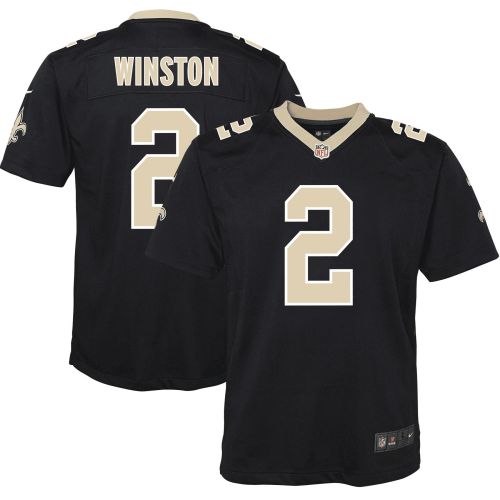 Jameis Winston 2 New Orleans Saints Youth Game Jersey - Black