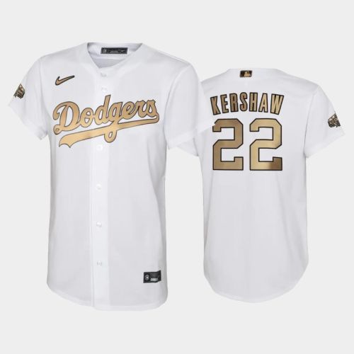 Los Angeles Dodgers 2022-23 All-Star Game 22 Clayton Kershaw White Youth Jersey