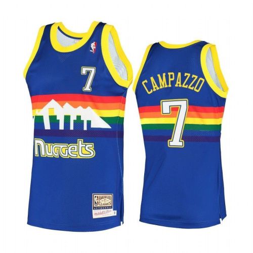 Men's Facundo Campazzo 7 Denver Nuggets Hardwood Classics Jersey Blue