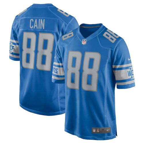 Jim Cain 8 Detroit Lions Men Retired Jersey - Blue