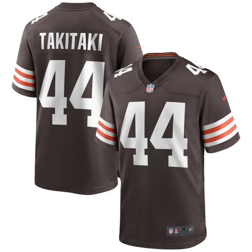 Sione Takitaki 44 Cleveland Browns Men's Game Jersey - Brown