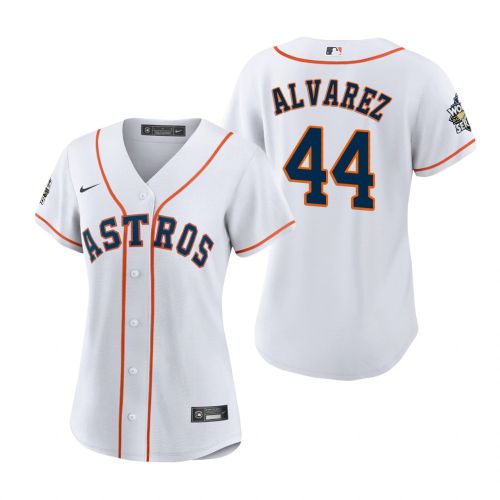 Women's Houston Astros Yordan Alvarez 44 White 2022-23 World Series Jersey