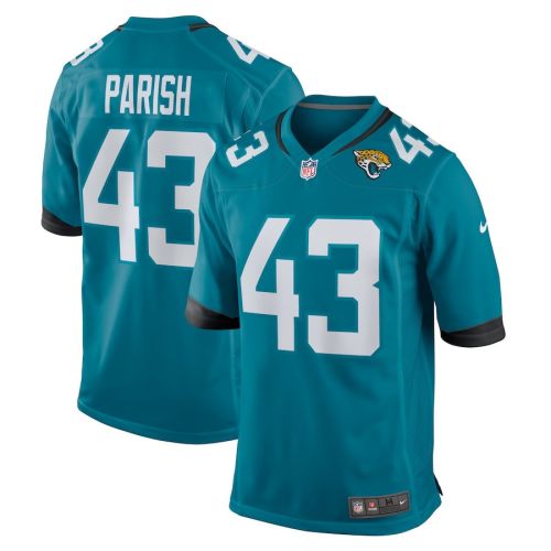 Derek Parish 43 Jacksonville Jaguars Men Game Jersey - Teal