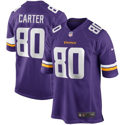 Cris Carter 80 Minnesota Vikings Men Game Retired Jersey - Purple