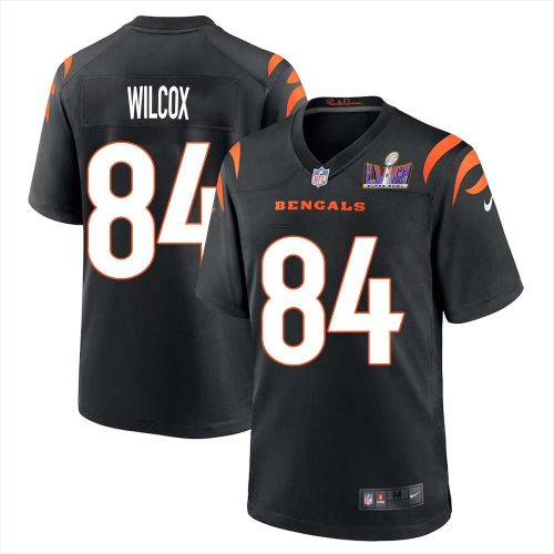 Mitchell Wilcox 84 Cincinnati Bengals Super Bowl LVIII Men Home Limited Jersey - Black